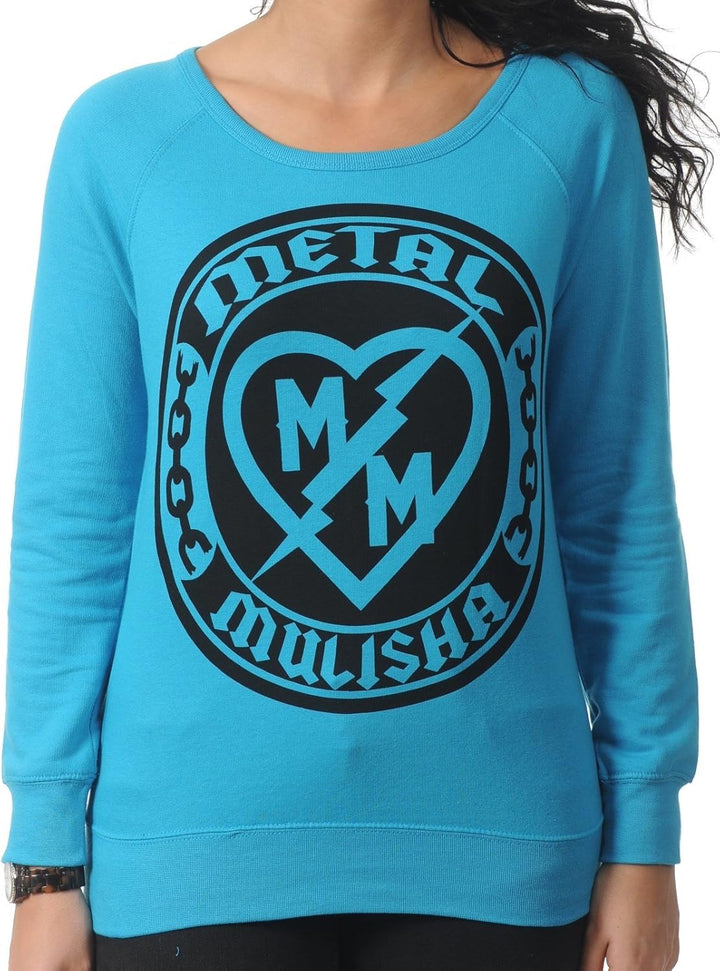 Metal Mulisha Hoodie/Fleece BOLT CREW FLEECE TEAL: Grösse Hoodie: L