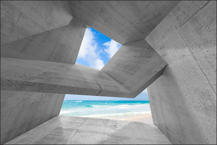 Muralo Fototapete 3D Effekt 180 x 270 cm Vlies Wand Tapete Tunnel Abstraktion Optische Täuschung 3D