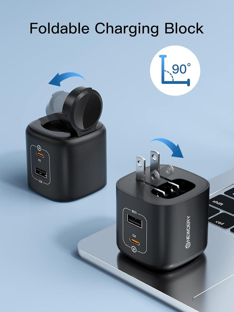 NEWDERY Ladestation für Apple Watch 36W USB C Ladegerät Ladestecker Netzteil Stecker für Apple Watch