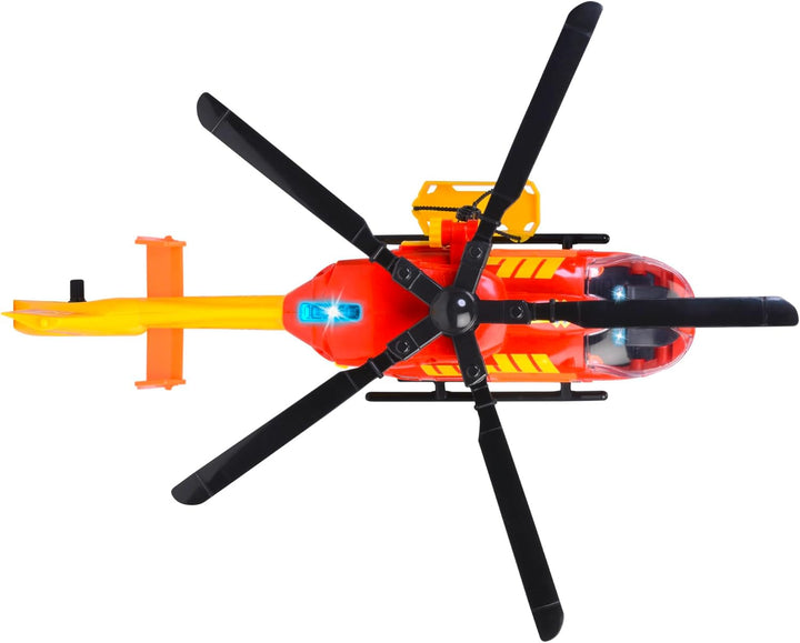 Dickie Toys - Rettungs-Hubschrauber Airbus H145 (36 cm) - Spielzeug-Helikopter mit Aufzieh-Propeller