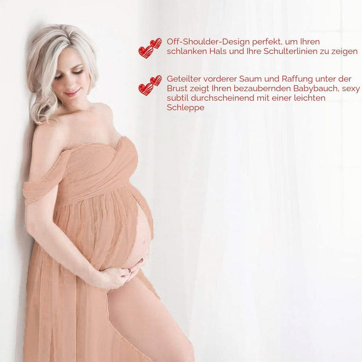 Schwangere Frauen Fotografie Stützen Schwanger Kleid Maternity Gown Split Front Foto Shoot Kleid Mut