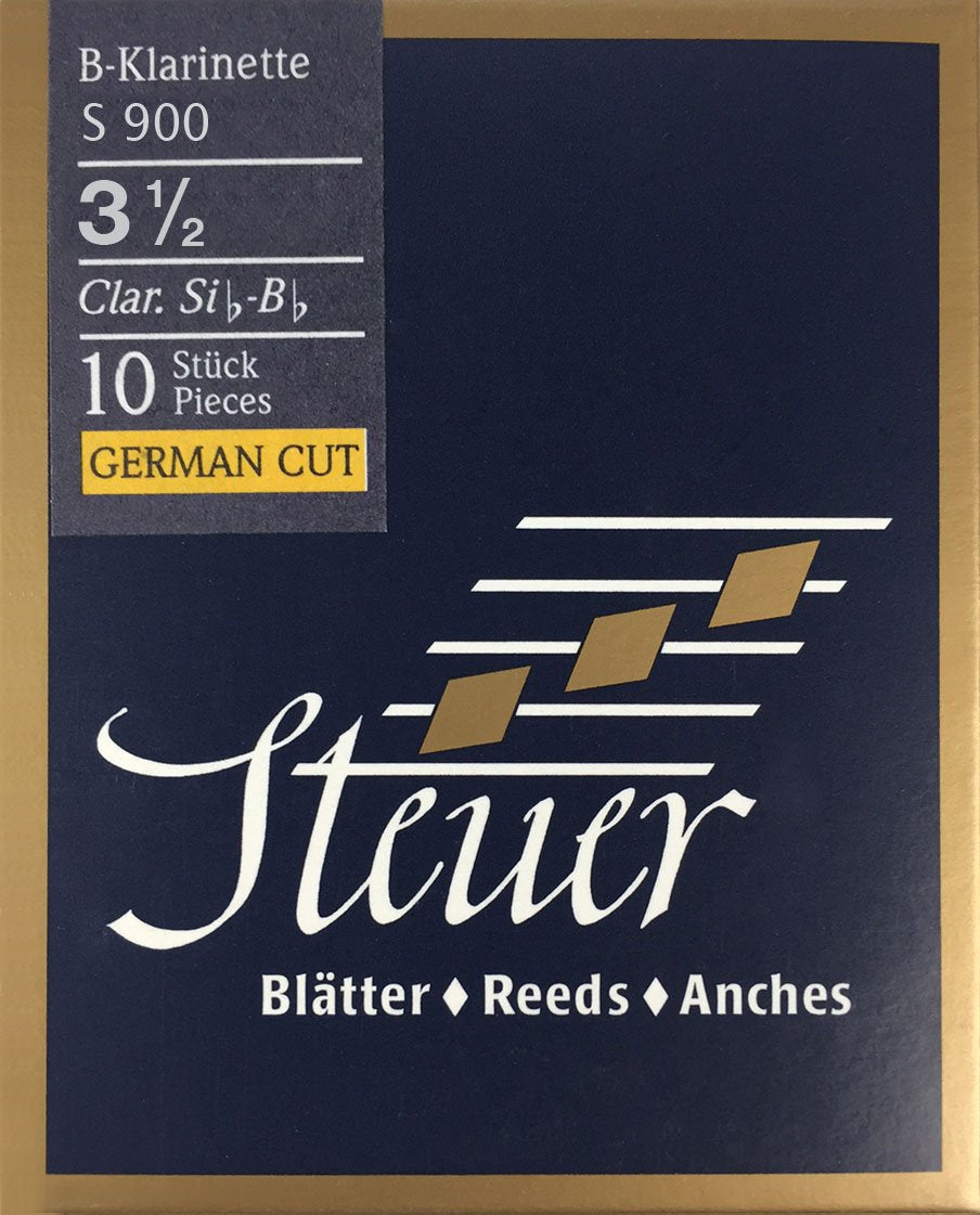 Steuer Blatt BB-Klarinette Blue Line S900 deutscher Schnitt 10er-Packung Gr. 3 1/2 3,5 Bb-Klarinette