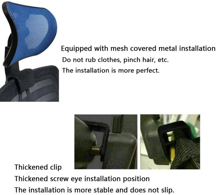 Verstellbare Kopfstütze für Bürostuhl, Drehgelenk, Nackenstütze und Rückenstütze für ergonomischen,