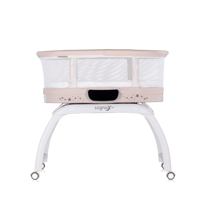 Chipolino Beistellbett Sogno 2 in 1 Spieltisch, Fernbedienung, eingebaute Waage, Farbe:beige, Beige