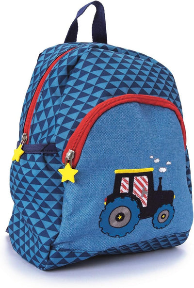 Spiegelburg Kindergarten Rucksack Set 4tlg. mit Turnbeutel, Brotdose und Trinkflasche Traktor