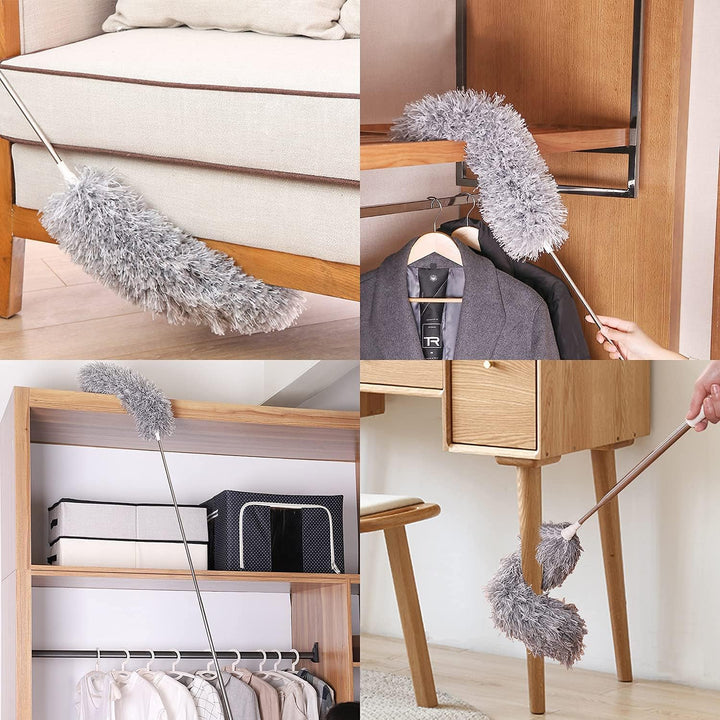 Staubwedel zum Reinigen von hohen Deckenventilatoren, Newliton Mikrofaser-Staubwedel mit 30&