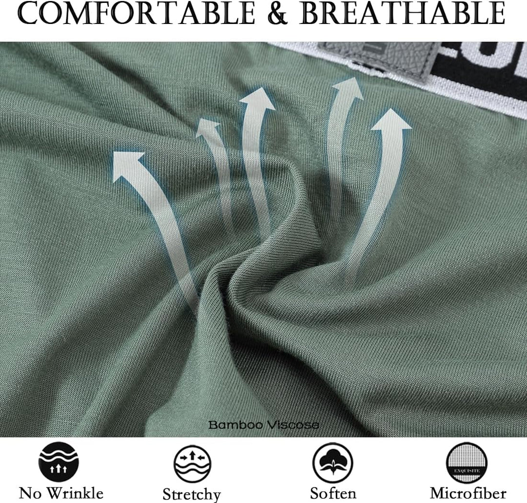 BIATWOWR Herren Dreiecks-Slips mit Extra Bequeme Beutel ohne Etikett und Breitem Bund M Grünbraun, M