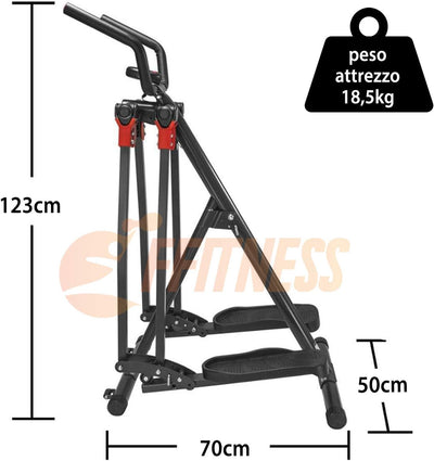 FFitness Unisex – Erwachsene Air Walker Professionelles Heim-Fitnessgerät, Schwarz, M