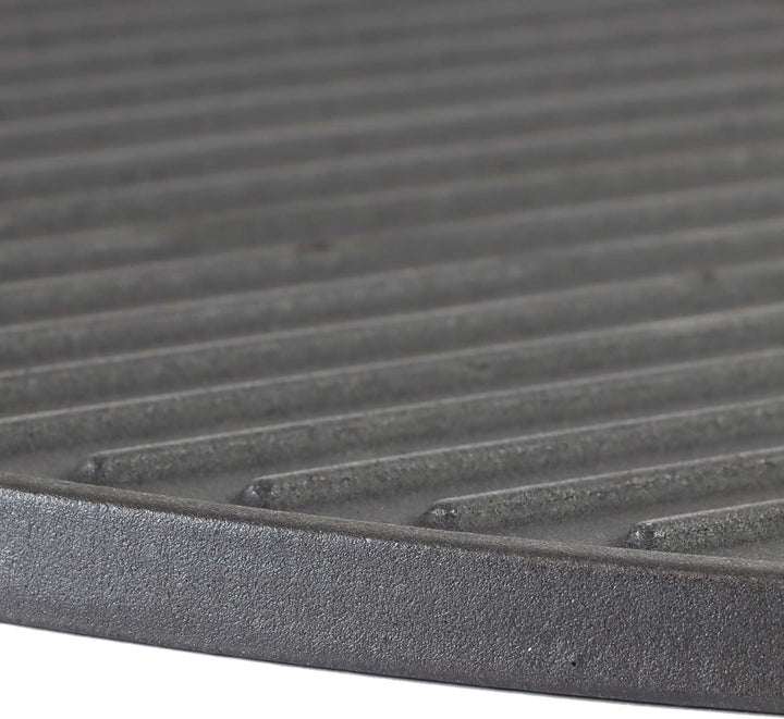 Wiltec 2x Gusseisen Grillplatte 49,8 x 24,3 x 1,5 cm, Gusseisenplatte für Grill mit guter Hitzespeic