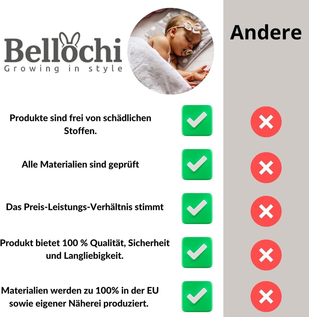 Bellochi Kinderbettwäsche 100x135 aus 100% Baumwolle, Kinderbettdecke 100x135 Set mit Kissen, Kinder