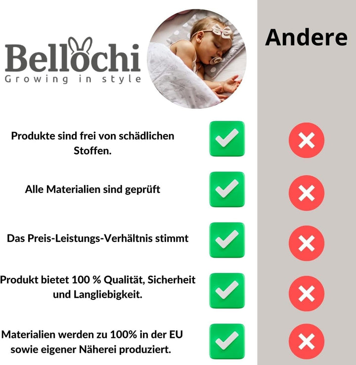 Bellochi Kinderbettwäsche 100x135 aus 100% Baumwolle, Kinderbettdecke 100x135 Set mit Kissen, Kinder