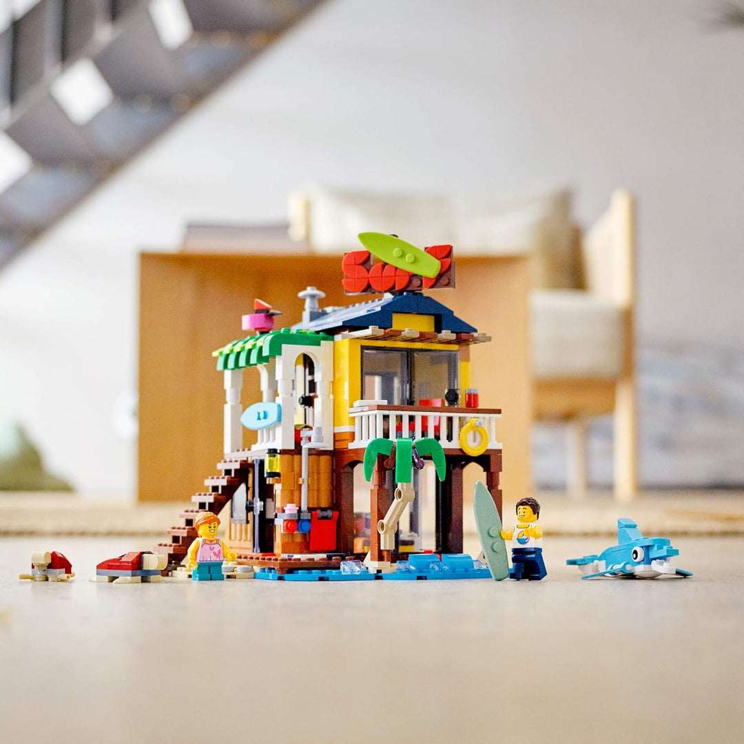 LEGO Creator 3in1 Surfer Beach House 31118 Building Kit Featuring Beach Hut and Animal Toys, New 202