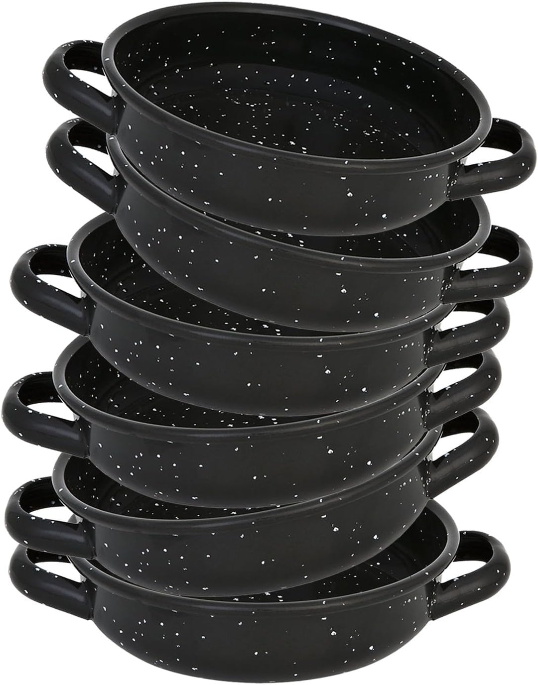 Menax - Paella Pfanne Mini - Stahl Antihaftbeschichtet - Schwarz - Set 6-18 Zentimeter 18 cm, 18 cm