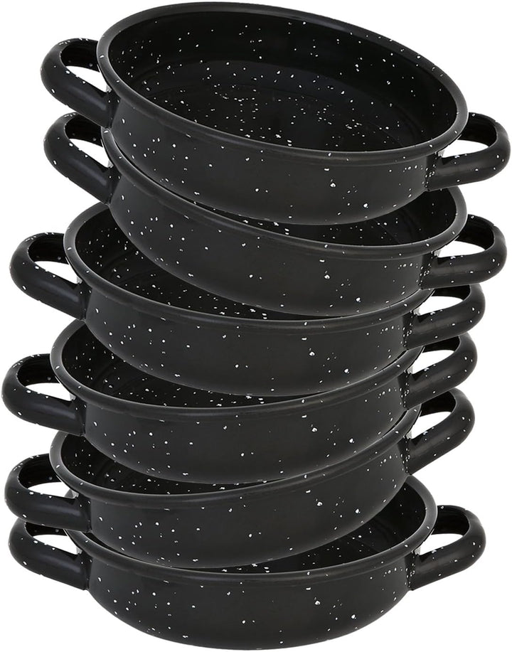 Menax - Paella Pfanne Mini - Stahl Antihaftbeschichtet - Schwarz - Set 6-18 Zentimeter 18 cm, 18 cm