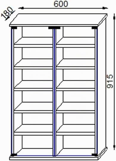 VCM Holz CD DVD Stand Regal Schrank Aufbewahrung Standregal Ständer Roma Glastür Sonoma-Eiche Sonoma