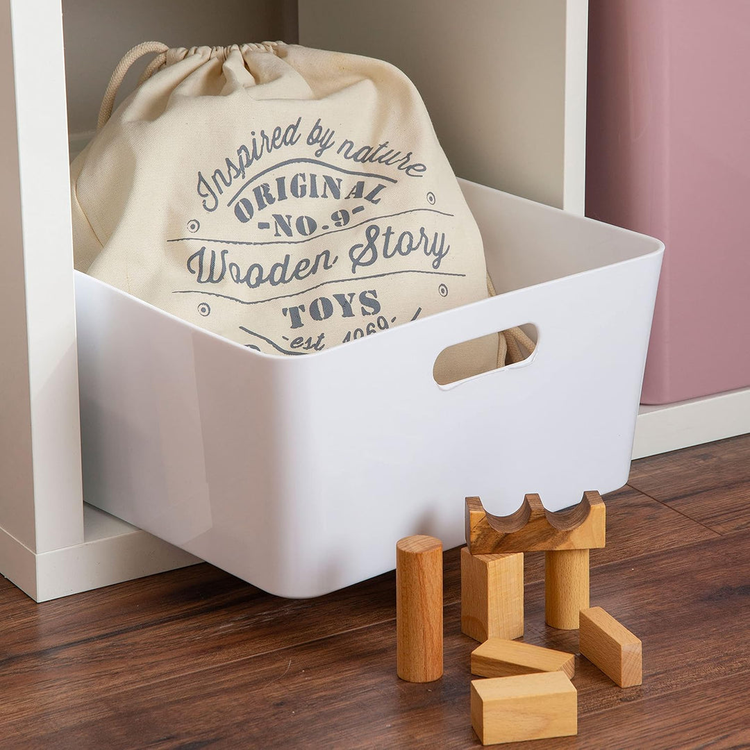 #11 2 Stück Ordnungsboxen passend für Kallax - 15 cm hoch - weiss - 30x 30 cm - Ordnungskorb - Regal