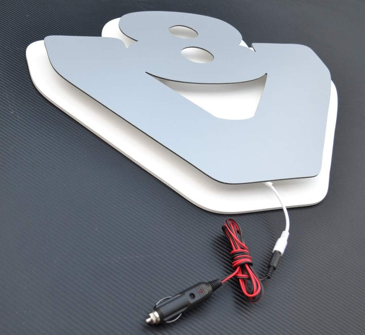 24 V RGB LED 3D Platte Silber matt grau neon 20 statische Farben Lichtzeichen V8 für Scania Trucks u