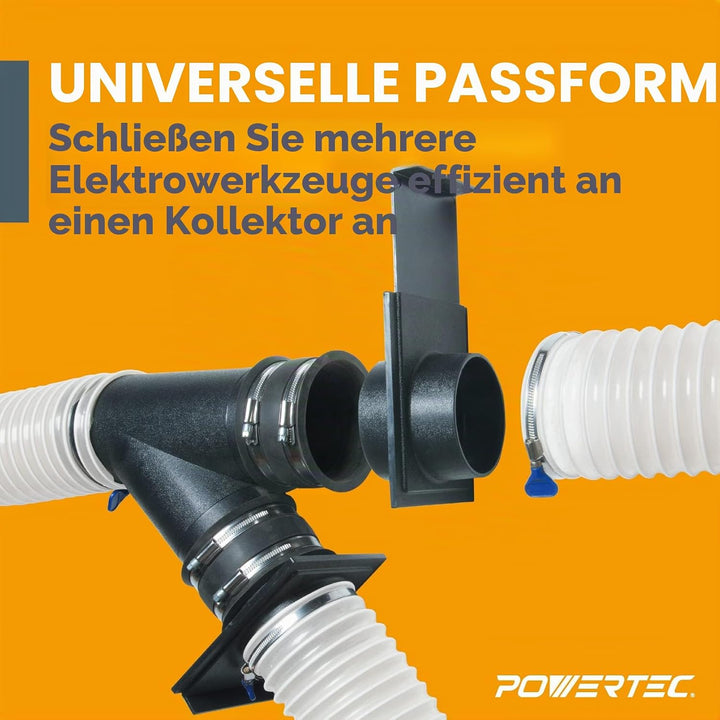 POWERTEC 70133V 6,4 cm Blast Gate für Vakuum 10,2 cm, 6 Stück, 10,2 cm, 6 Stück