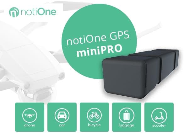 Tracker GPS für Drohnen, Autos notiOne® miniPRO | Mini-GPS-Tracker KEIN Abonnement, kostenlose App |