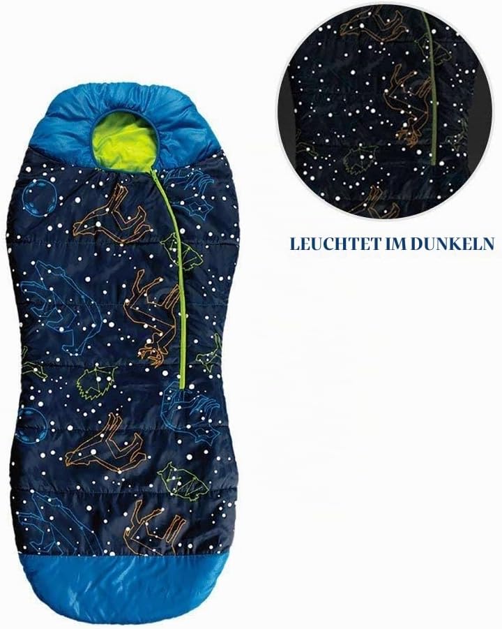 AceCamp, Kinder- und Jugend Schlafsack, Glow in The Dark, 3978