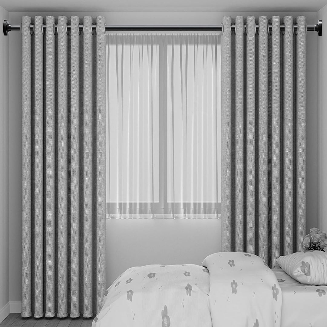 GOLDION Gardinenstange Multifunktionale Teleskopstange ohne Bohren 115-265cm Matt Schwarz Ausziehbar