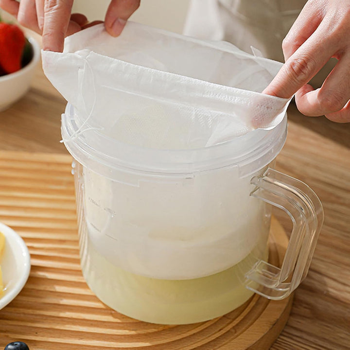 Griechisches Joghurtsieb für Selbstgemachten Joghurt | Molketrenner und Lebensmittelfilter mit Gross