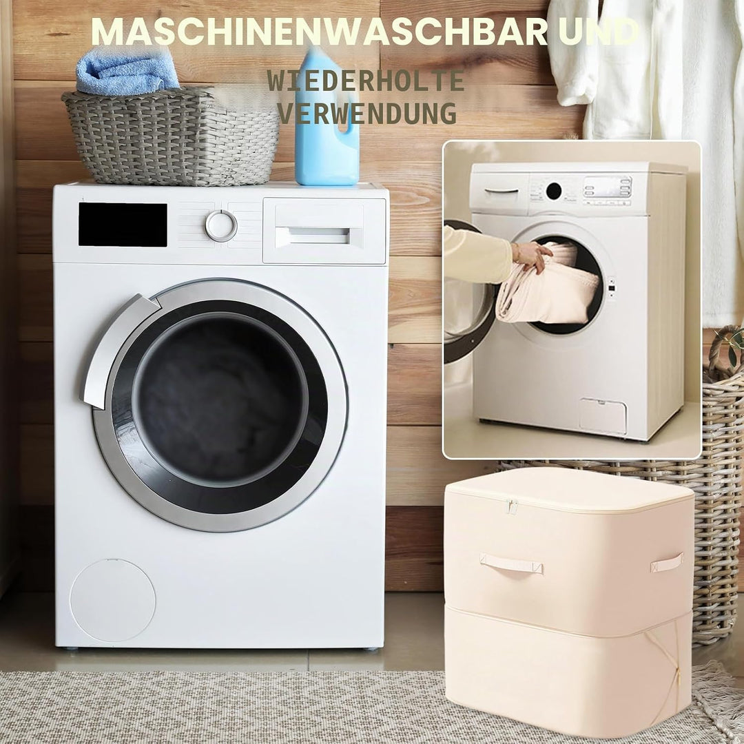 2 Stück Ultra Platzsparender Selbstkomprimierender Organizer, Aufbewahrungstasche für Bettdecken, Gr