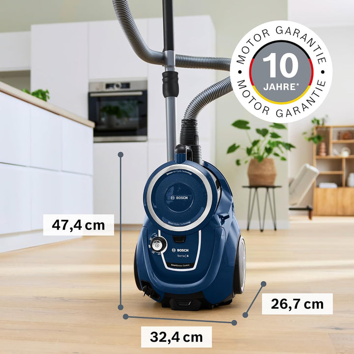 Bosch Staubsauger beutellos Serie 6 BGC41XECO, ideal für Allergiker, Hygiene-Filter, 10 Jahre Motorg