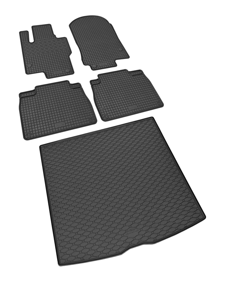 Stylisches Gummi- und Kofferraumwanne Set geeignet für Mercedes GLE W167 ab 2019 | 5Sitze - Schützen