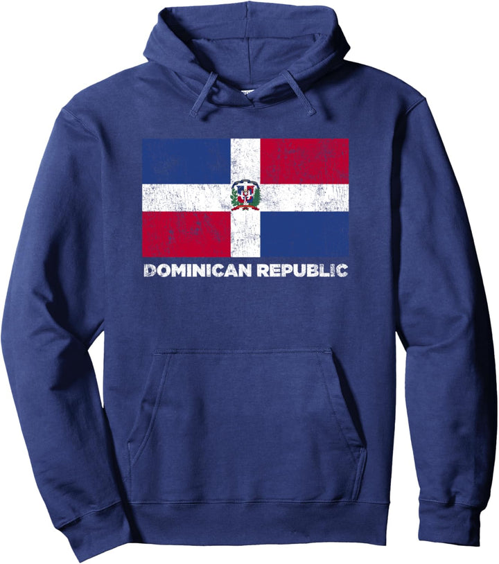 Vintage Dominican Republic Flag Republica Dominicana Pullover Hoodie
