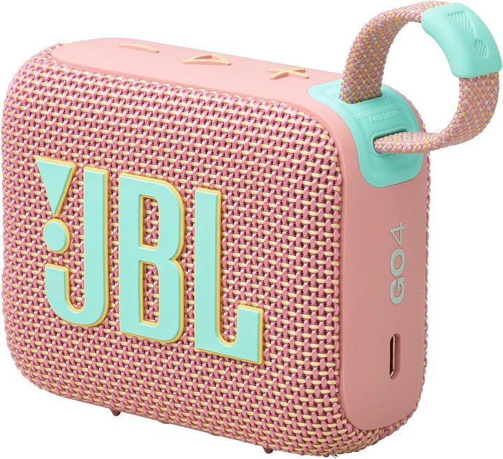 JBL Go 4 in Pink – Tragbare Bluetooth-Lautsprecher-Box mit JBL Pro Sound, tiefem Bass und Playtime-B