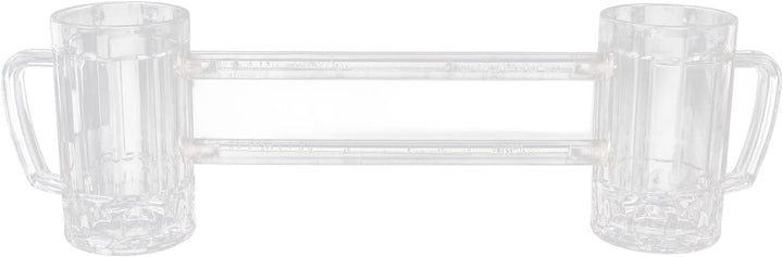 430ml Doppel Verbundenes Bierglas, Acryl-Bierbecher Anti-Drop Bierkrug mit Griff für Bar KTV