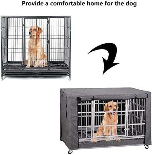 chengsan Hundekäfigabdeckung, Hundekaefig Abdeckung, Hundebox Abdeckung, langlebig, Winddicht, Abdec