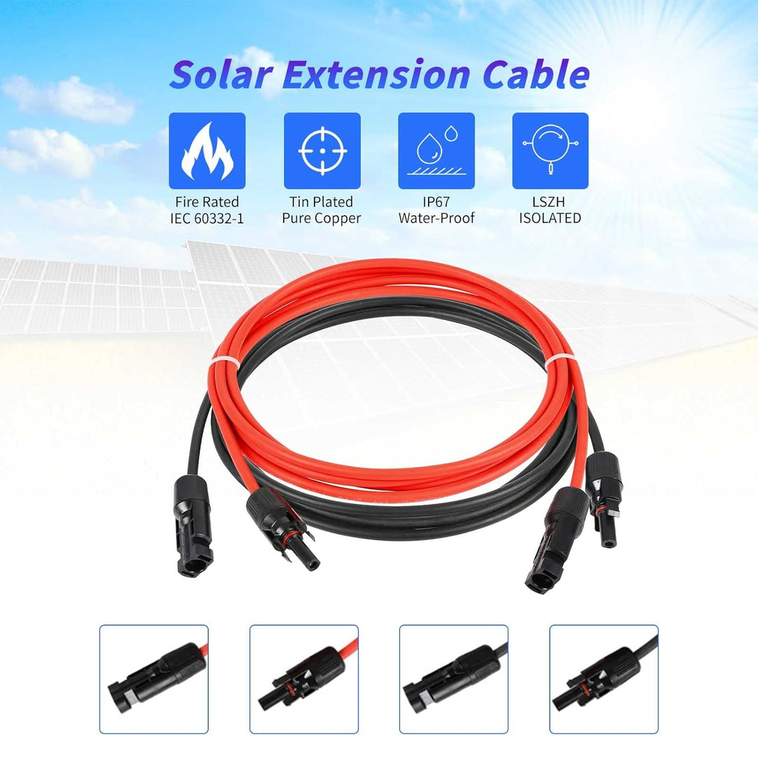 solarkable 6mm,Verlängerung 15M, Solarstecker Solarkabel Verlängerungskabel,pv Kabel 6mm2,IP67 Photo