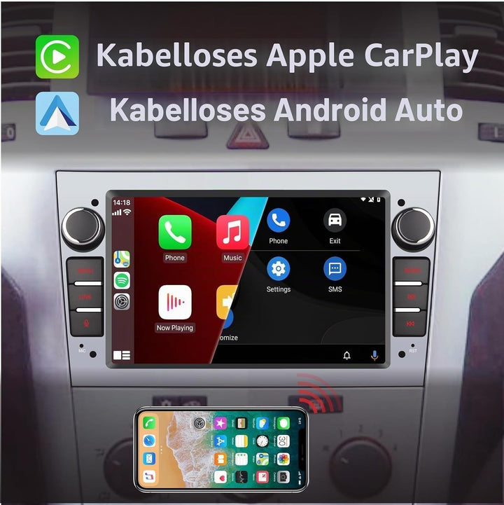 LXKLSZ Autoradio kompatibel mit Carplay/Android Auto für OPEL Antara Zafira Corsa Vivaro Combo mit 7