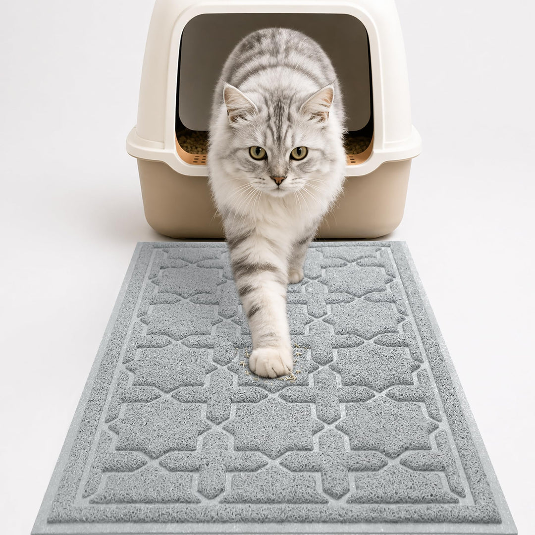 Yimobra Katzenstreumatte, XL Jumbo 90 x 60 cm, Leicht Zu Reinigende Katzenmatten, rutschfest, Wasser