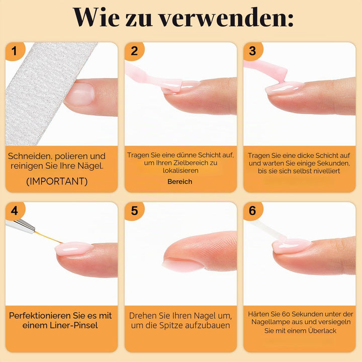 Nicedeco 4 in 1 Gummi-Basen-Gel-Set Für Nägel, Nude Rose Pink Transparentes Gel-Nagellack UV LED Aus