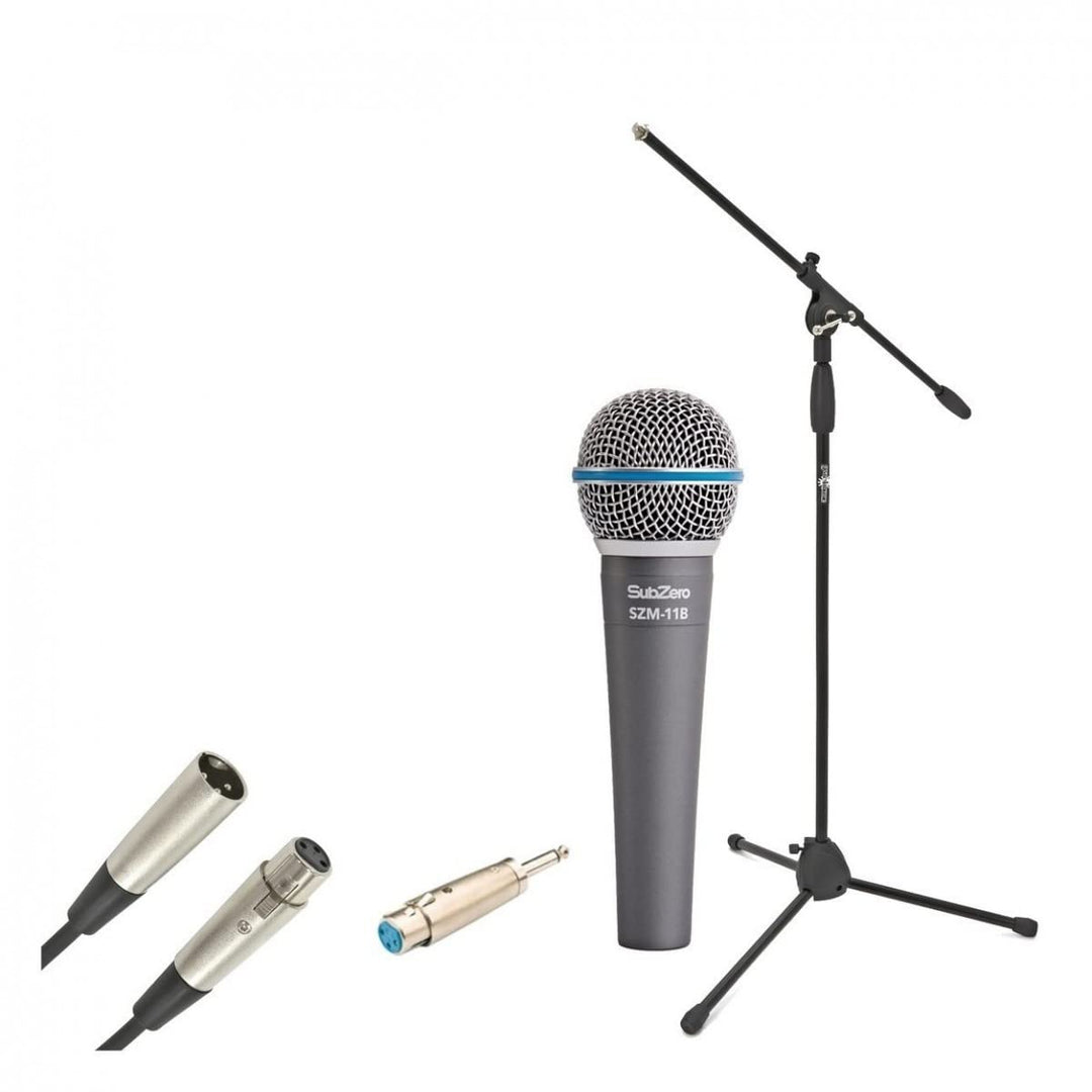 SubZero Dynamisches Gesangsmikrofon mit Galgenstativ und Kabel 11B