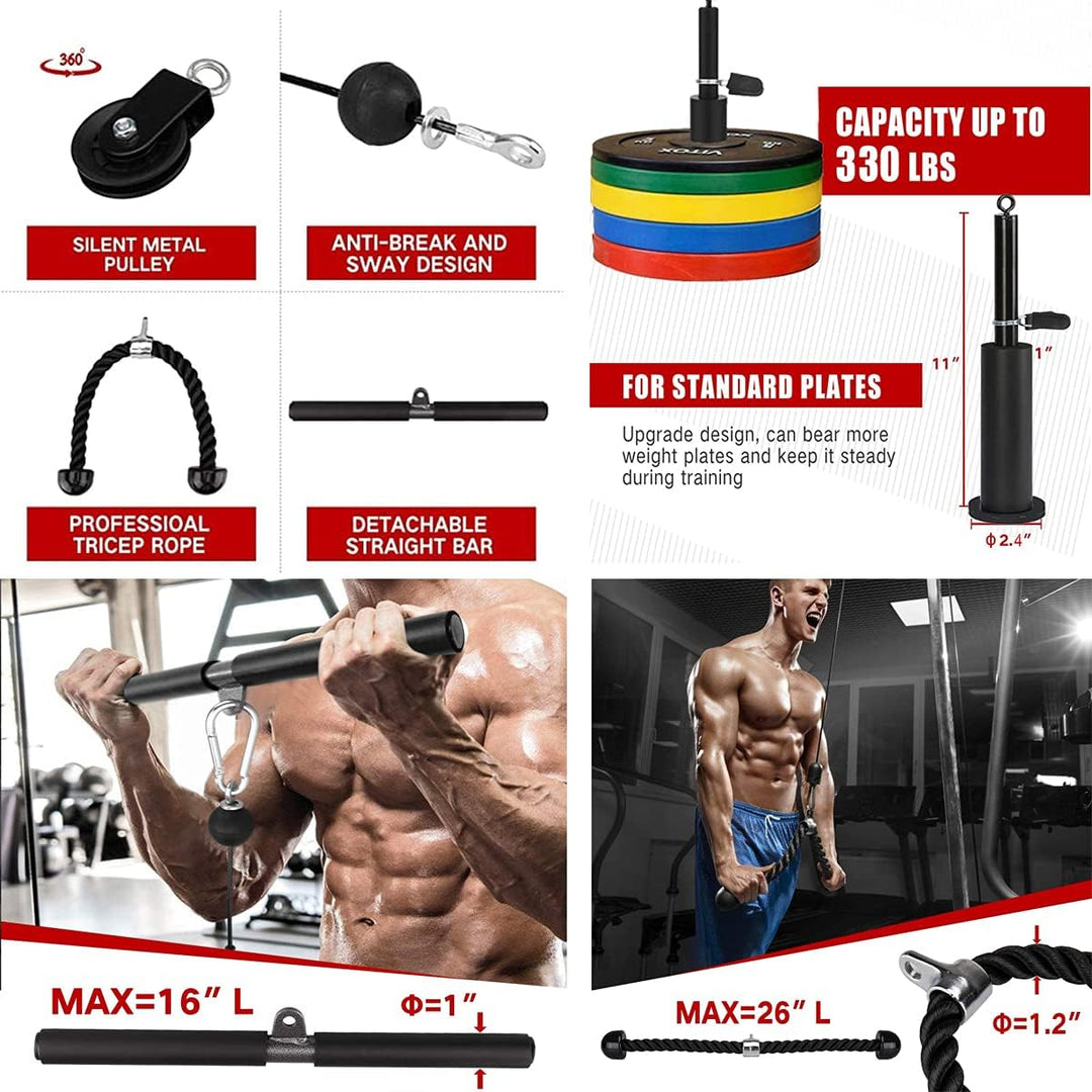Taeku Kabelzug Fitness Professionelle Kabel Maschine System Home Gym Trizeps Latzug Arm Krafttrainin
