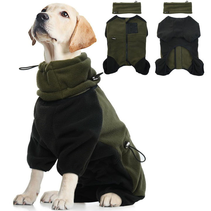 Hunde Fleecejacke, Wintermantel mit Abnehmbarer Rollkragen Hundemantel Hundepullover Warm Winddicht