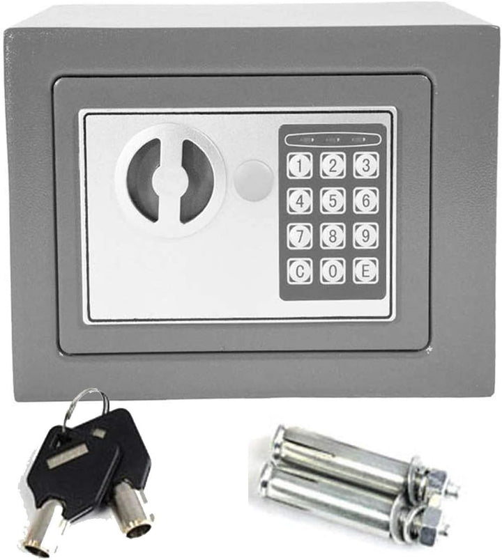 Tresor Möbeltresor Doppelbartschloss Eisenstahl Safe mit elektronischem Zahlenschloss und 2 Schlüsse