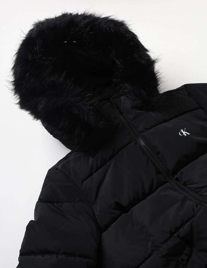 Calvin Klein Damen Gepolsterte Mäntel, Schwarz (Ck Black)