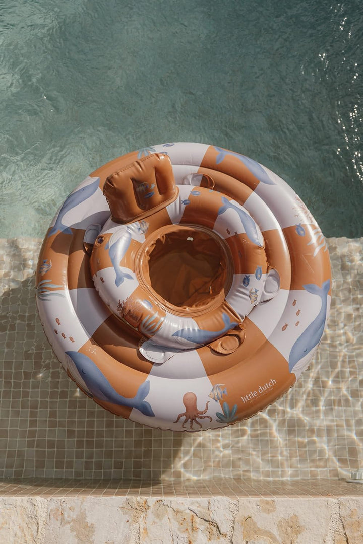 Little Dutch Baby Schwimmsitz - Schwimmring - Schwimmhilfe - Aufblasbar - für Jungen ab 6 Monaten -