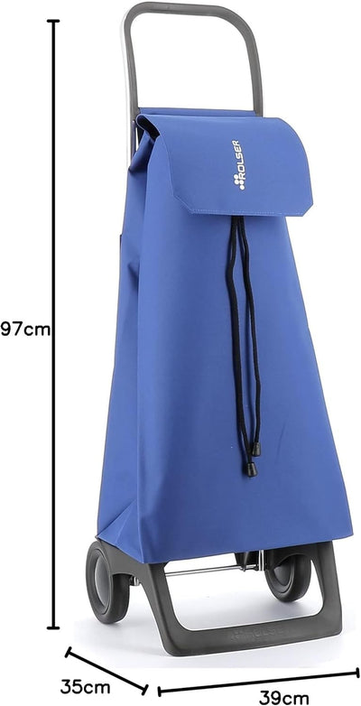 Rolser Einkaufsroller JOY/JET LN, JET001, 40 Liter, 40 kg Tragkraft, 35 x 39 x 97,5 cm Blau