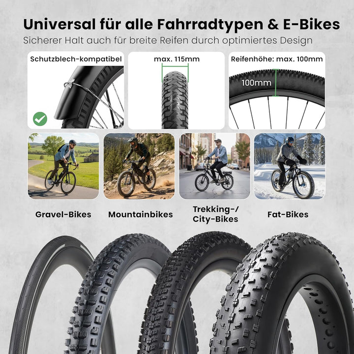 MADAMO Fahrrad Wandhalterung Schwenkbar - Platzsparende Fahrradaufhängung Wand - Bike Wall Mount für