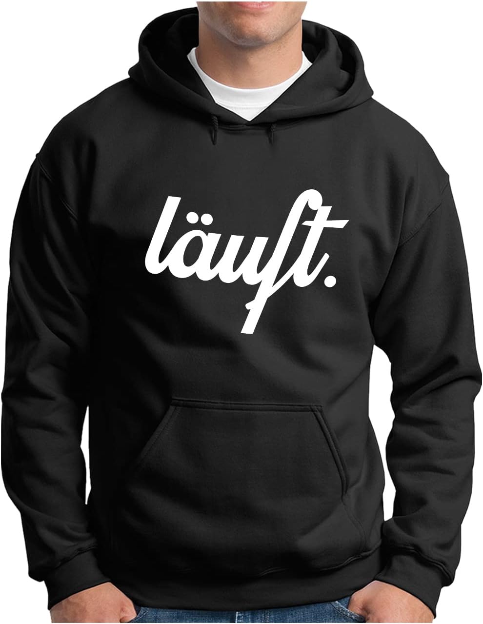 OM3® Cooler Läuft Hoodie | Herren | Sprüche Statement mit Spruch Saying Quote | Kapuzen-Pullover Sch