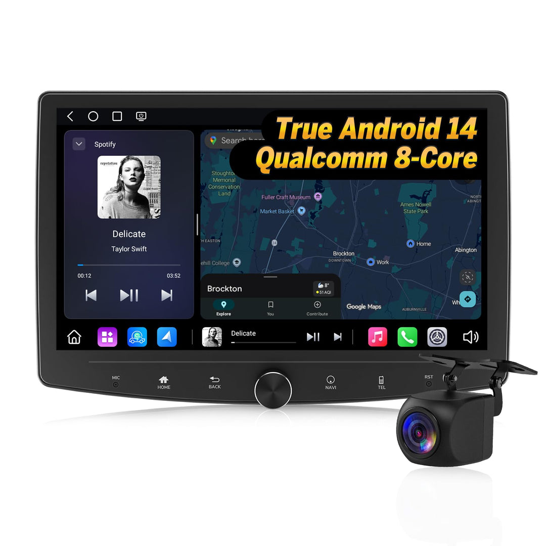 Eonon 10,1 Zoll Android 14 Radio Stereo Double Din GPS 4G LTE CarPlay Android Auto MirrorLink Blueto