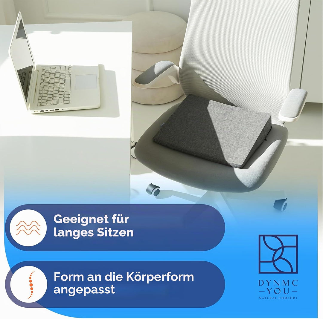 DYNMC you Keilkissen Stuhl Mittelhart H3 - Test SEHR GUT - mit Physiotherapeuten Entwickelt - Ergono