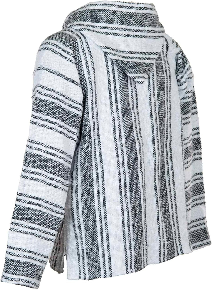 Siesta Baja Hoodie – Mexikanischer Jerga Hippie Pulli Kapuzenpullover für Herren und Damen XL Gebroc