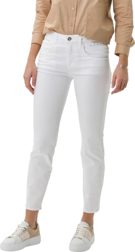 BRAX Damen Style Shakira S Verkürzte Light Denim Jeans, 26W / 30L Weiß
